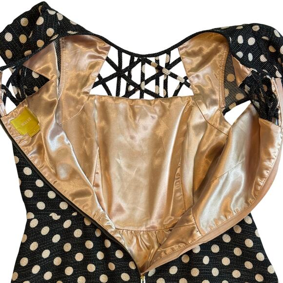 Anthropologie Maeve Polka Dot Cutout Fit & Flare Dress Women’s Size 6 - Picture 5 of 8